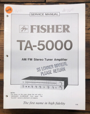 Fisher TA-5000 Amplifier  Service Manual *Original*-image