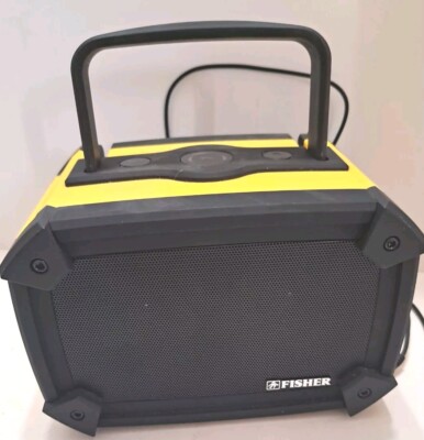 Fisher FBT960 Wireless Bluetooth Portable Speaker Yellow Rechargeable Shock Blas-image