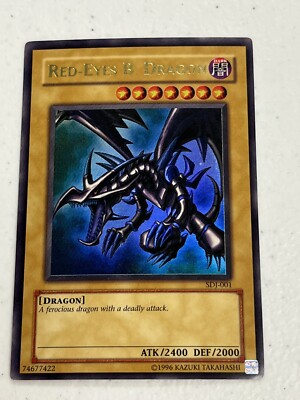 Yu-Gi-Oh Card Red-Eyes B. Dragon Foil SDJ-001 Played-image
