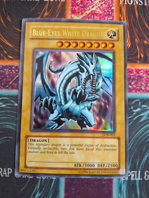 Yu-Gi-Oh! TCG Blue-Eyes White Dragon LOB-001 Ultra Rare OG Unlim MP Foil Shift-image