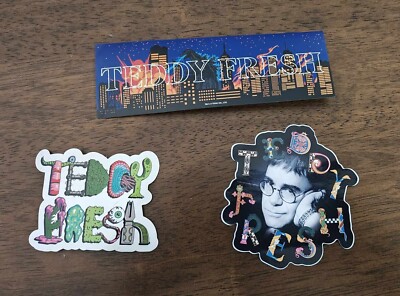 Teddy Fresh Sticker Pack Godzilla, Rick & Morty, Elton John-image