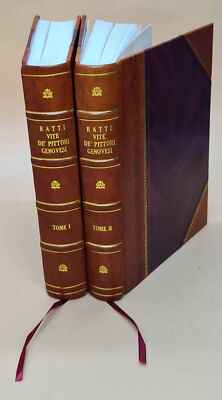 Vite De' Pittori, Scultori, Ed Architett V. 1-2 1768-1769 Leatherbound Set Of 2-image