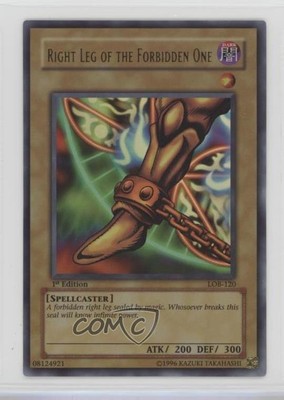 2002 Yu-Gi-Oh! Legend Blue Eyes White Dragon Right Leg of the Forbidden One lz7-image