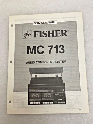 Vintage Original Fisher MC-713 Audio Component System Service Manual Repair-image