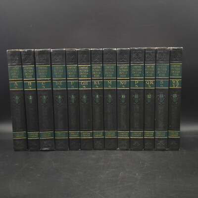 Compton's Pictured Encyclopedia Set 13 of 15 Volumes 1955 Compton Company-image