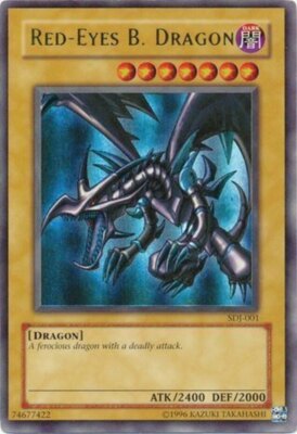 Yugioh! HP Red-Eyes B. Dragon - SDJ-001 - Ultra Rare - Unlimited Edition Heavily-image
