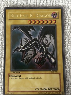 Yu-Gi-Oh Red Eyes B. Dragon First Edition SDJ-001 In Sleeve-image
