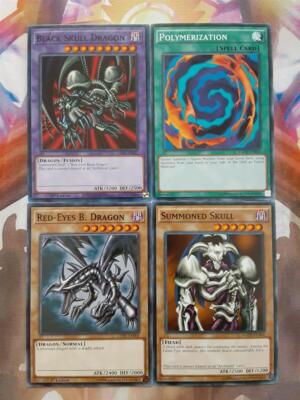 YuGiOH Set B. Skull Dragon Summoned Skull Red Eyes Black Dragon Pol + Bonus Gift-image