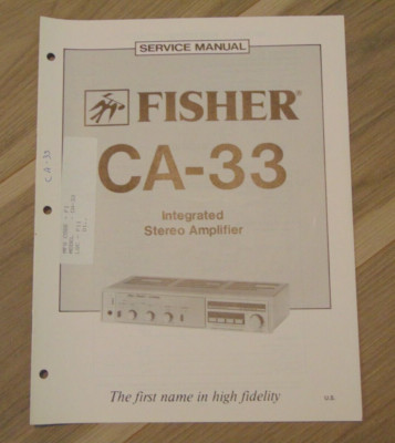Fisher CA-33 Service Manual Stereo Amplifier-image