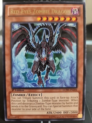 Red-Eyes Zombie Dragon - 1st Edition - Rare Foil - Yugioh Dark Monster - Vintage-image