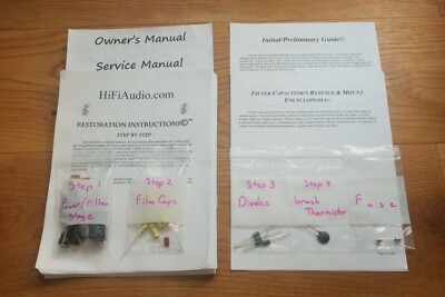 Fisher x200 amp amplifier tube restoration repair service rebuild FULL kit fix-image