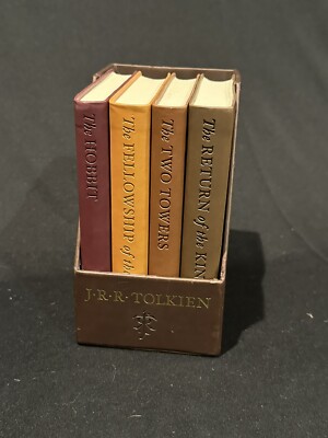 JRR Tolkien Set of 4 Leather Feel Bound Books - Never fully opened-image