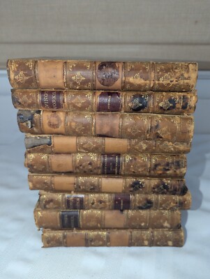 1800s Washington Irving Set of Books 9 Bks Original-image