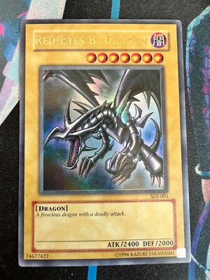 YUGIOH! Red-Eyes B. Dragon - SDJ-001 - Ultra Rare - Unlimited Edition MP/HP-image