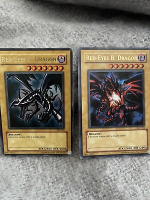 Yu-gi-oh red eyes b. dragon Pair (sdj-001 And sdj-002)-image