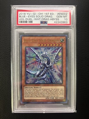 2018 Yu-Gi-Oh! Blue-Eyes Solid Dragon EN002 White Dragon Abyss PSA 10-image