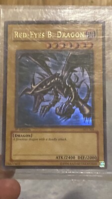 Yugioh Red Eyes Black Dragon SDJ-001 1st Edition Mint Condition Never Played-image