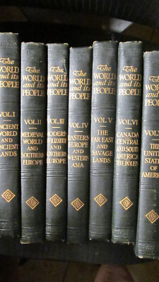 *Lot of THE WORLD AND ITS PEOPLE Charles Horne Ira R. HIller 7 Volume Set 1925-image