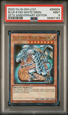 2023 BLUE-EYES WHITE DRAGON - PSA 9 - YU-GI-OH! LC01-EN004 - 25th Anniversary-image