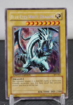 Yu-Gi-Oh TCG: Secret Rare Blue-Eyes White Dragon, BPT-003, Limited Edition -image