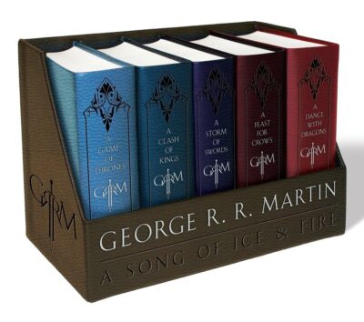 A Game of Thrones Set of 5 books, Pack of 5 - Leather Bound-image