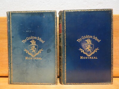 Essays Macaulay 2 vol. set full leather 1903 Crichton School Montreal-image
