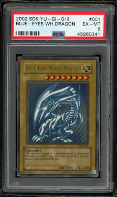 2002 Yu-Gi-Oh! SDK-001 Blue-Eyes White Dragon-PSA 6 EX-MINT-Ultra Rare ✨-image