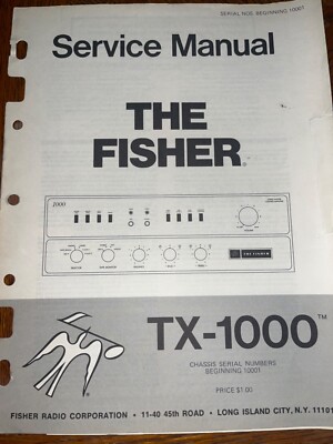 Fisher TX-1000 Service Manual Amplifier Original-image