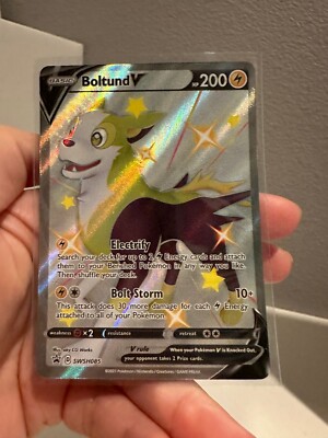 1x Shiny Boltund V SWSH085 Black Star Promo Pokémon NM 0420#299-300-image