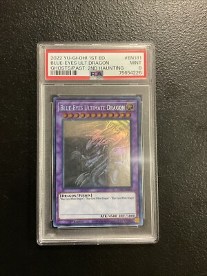 PSA 9 Blue-Eyes Ultimate Dragon (Ghost Rare) EN181 Ghosts from the Past: the 2nd-image