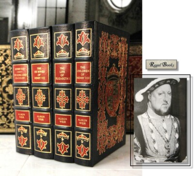 HENRY VIII 4 Vol SET Alison Weir - Children Six Wives Elizabeth I - Easton Press-image