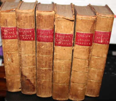Rollin's Ancient History 1820 George Long NY Printer 6 of 8 Volumes Original Set-image
