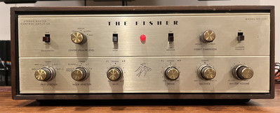 Fisher KX-200 Integrated Tube Amplifier With Wood Case Works-image