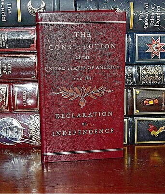 Constitution and the Declaration of Independence New Pocket Leather Bound Gift-image