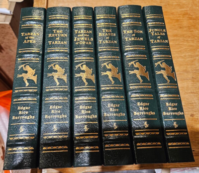 Tarzan Set EASTON PRESS 6 vols. complete Green leather with Gilt-image