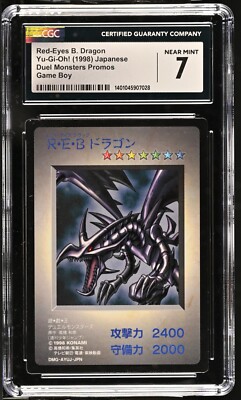 Yugioh Card Red-Eyes Black Dragon Duel Monsters Game Boy Promo CGC 7 NM-image