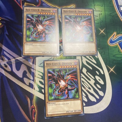 Yugioh! Red-Eyes B. Dragon x3 LDK2-ENJ01 Playset NEW Unlimited NM/M-image