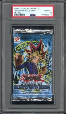 Yugioh LOB Legend of Blue Eyes White Dragon Unlimited Booster Pack PSA 8 NM-MINT-image