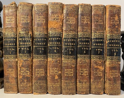 The Works of the Right Hon. Lord Byron, 1825, 8 volumes, Pomeroy, good set-image