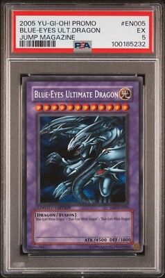 2005 Yu-Gi-Oh! Promo Jump Magazine Blue-Eyes Ult. Dragon #EN005 PSA 5-image