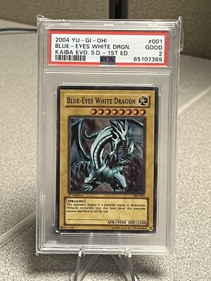 2004 YGO Blue-eyes White Dragon #SKE-001 PSA 2-image