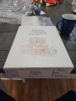 Precious Moments Bible Family Edition NKJV Red Letter Leather Gilded In Box -image