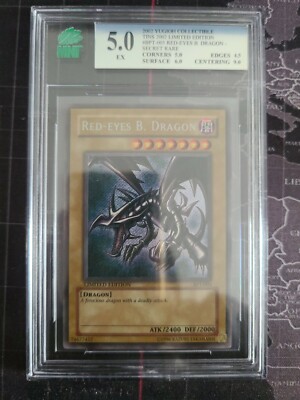 MNT 5 Red-eyes B. Dragon BPT-005 YU-GI-OH EX Promo 2003 PSA BGS-image