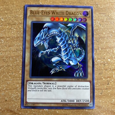 🔥 YUGIOH Blue Eyes White Dragon LCKC-EN001  ULTRA RARE ALTERNATE WORLD ART NM-image