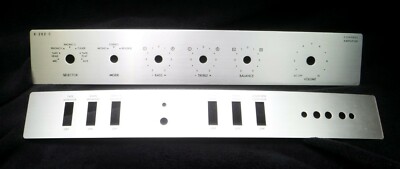 Fisher X-202-C Vacuum Tube Amplifier Face Panel Insert Set BOTH NOS Original!-image