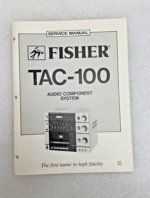 Vintage Original Fisher TAC-100 Audio Component System Service Manual Repair-image