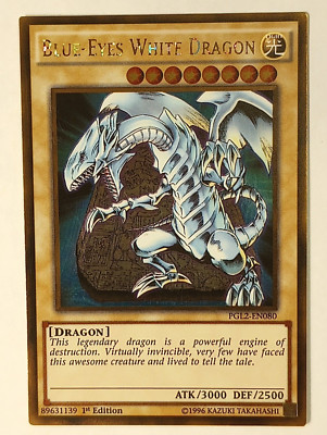 YuGiOh Cards - Blue-Eyes White Dragon - PGL2-EN080 - Near Mint!-image