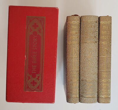 The Bible Story Beautiful 3 book boxed set Vintage The Catholic Press 1959-1960-image