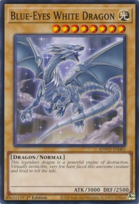3 x Blue-Eyes White Dragon (SDWD-EN003) - Common - 1st Edition-image