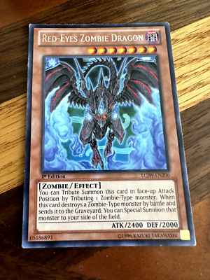 Red-Eyes Zombie Dragon LCJW-EN206 1st Edition Rare LP + BONUS-image